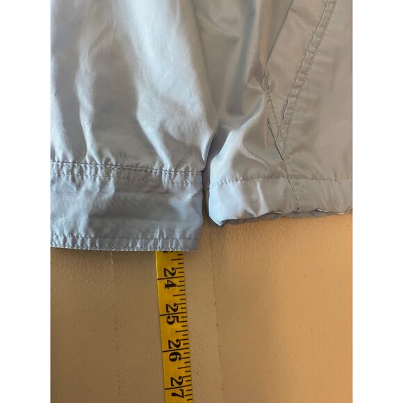 Eddie Bauer Pale Blue Lightweight Jacket Hood Front Pockets Full Zip Large - Picture 11 of 11
